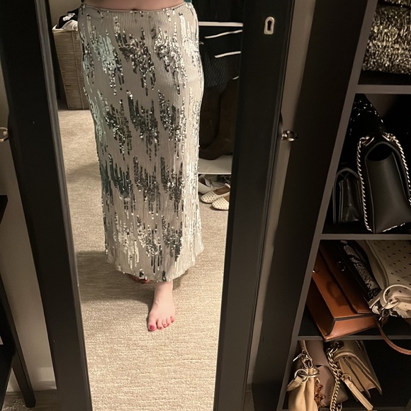 NWT H&M Sequin Maxi Skirt - Picture 7 of 8